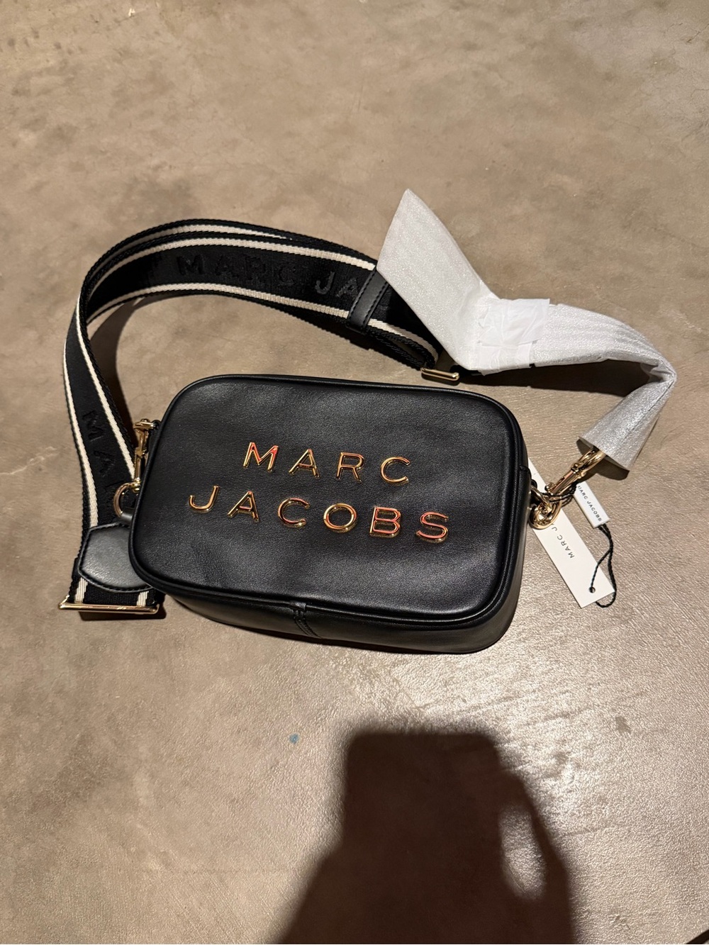Marc Jacobs Black Bag with Gold Logo